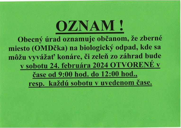 OZNAM!