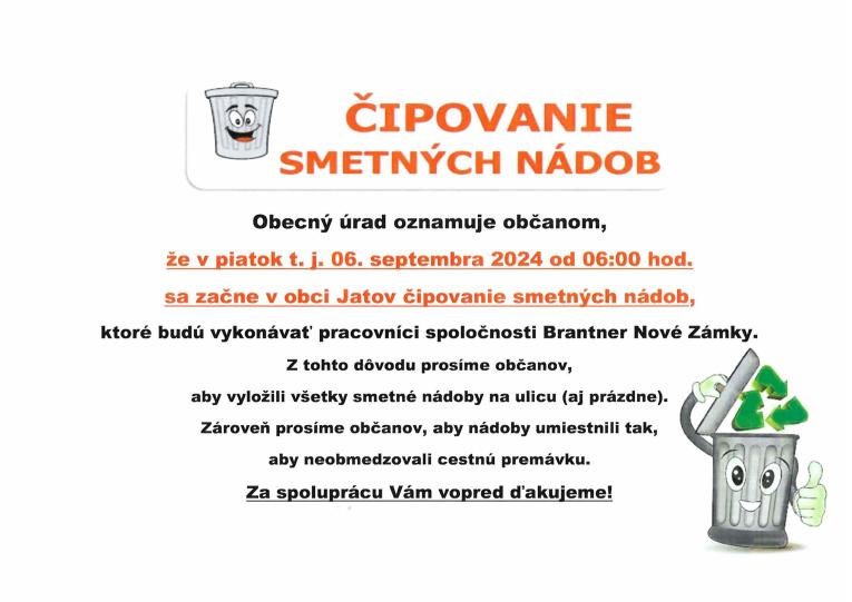 Čipovanie smetných nádob